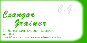 csongor grainer business card